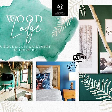 Secret Hideaways Wood Lodge Mit Kinderzimmer Messe L City L Flughafen L Hbf 뒤스부르크 외부 사진