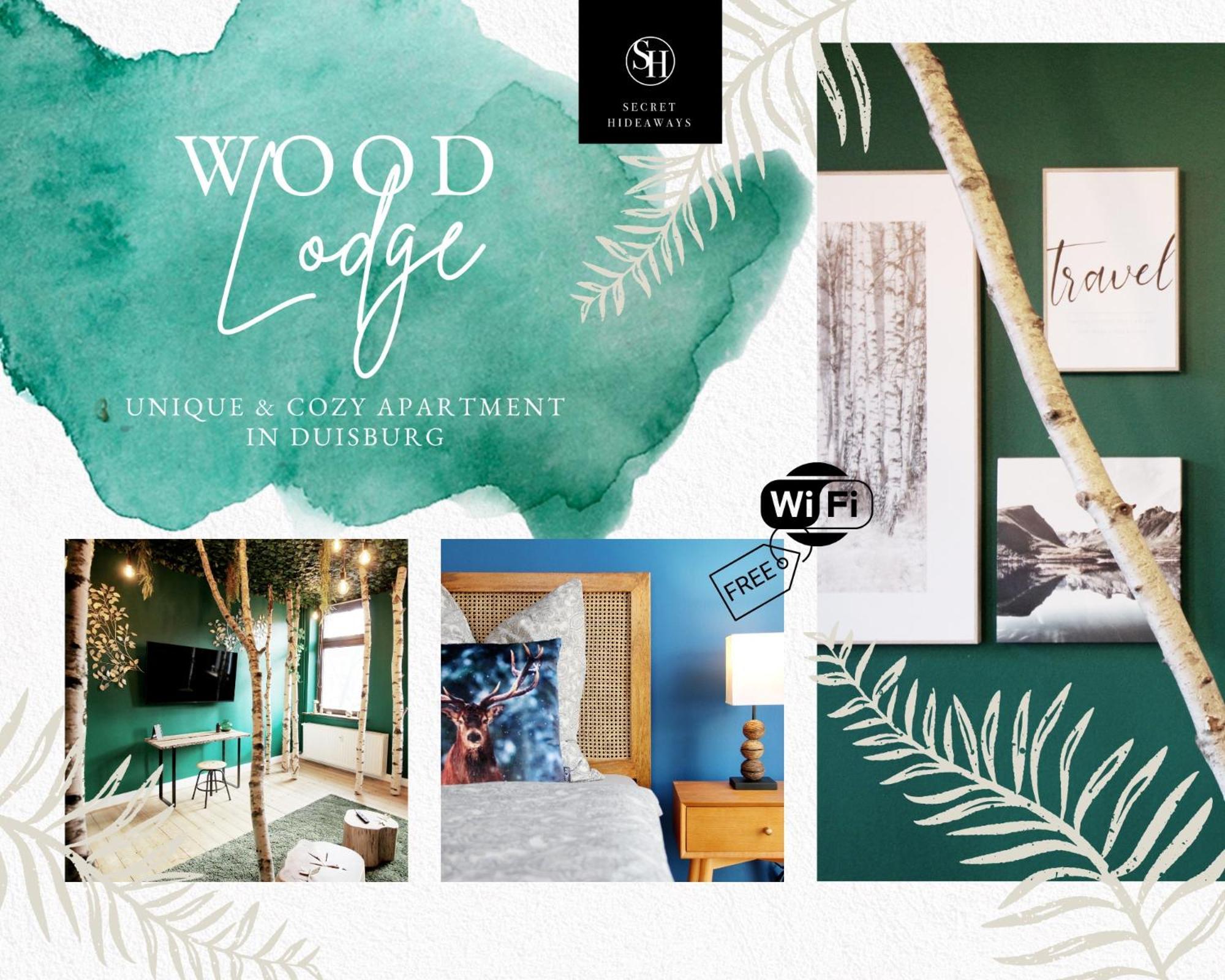 Secret Hideaways Wood Lodge Mit Kinderzimmer Messe L City L Flughafen L Hbf 뒤스부르크 외부 사진